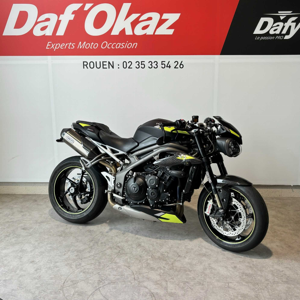 Triumph 1050 Speed Triple RS 2019 vue 3/4 droite