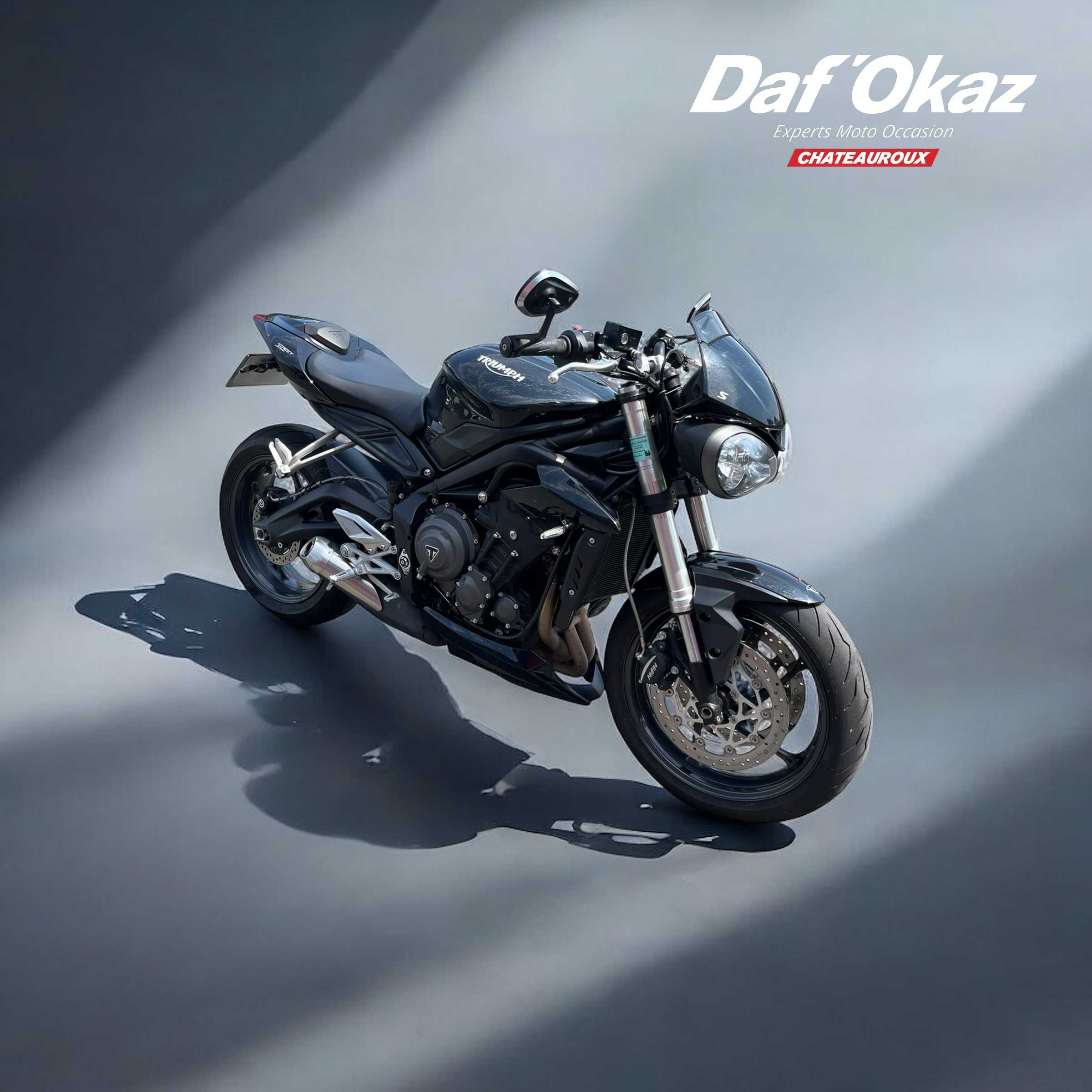 Triumph 660 Street Triple S (A2) 2019 HD vue 3/4 droite