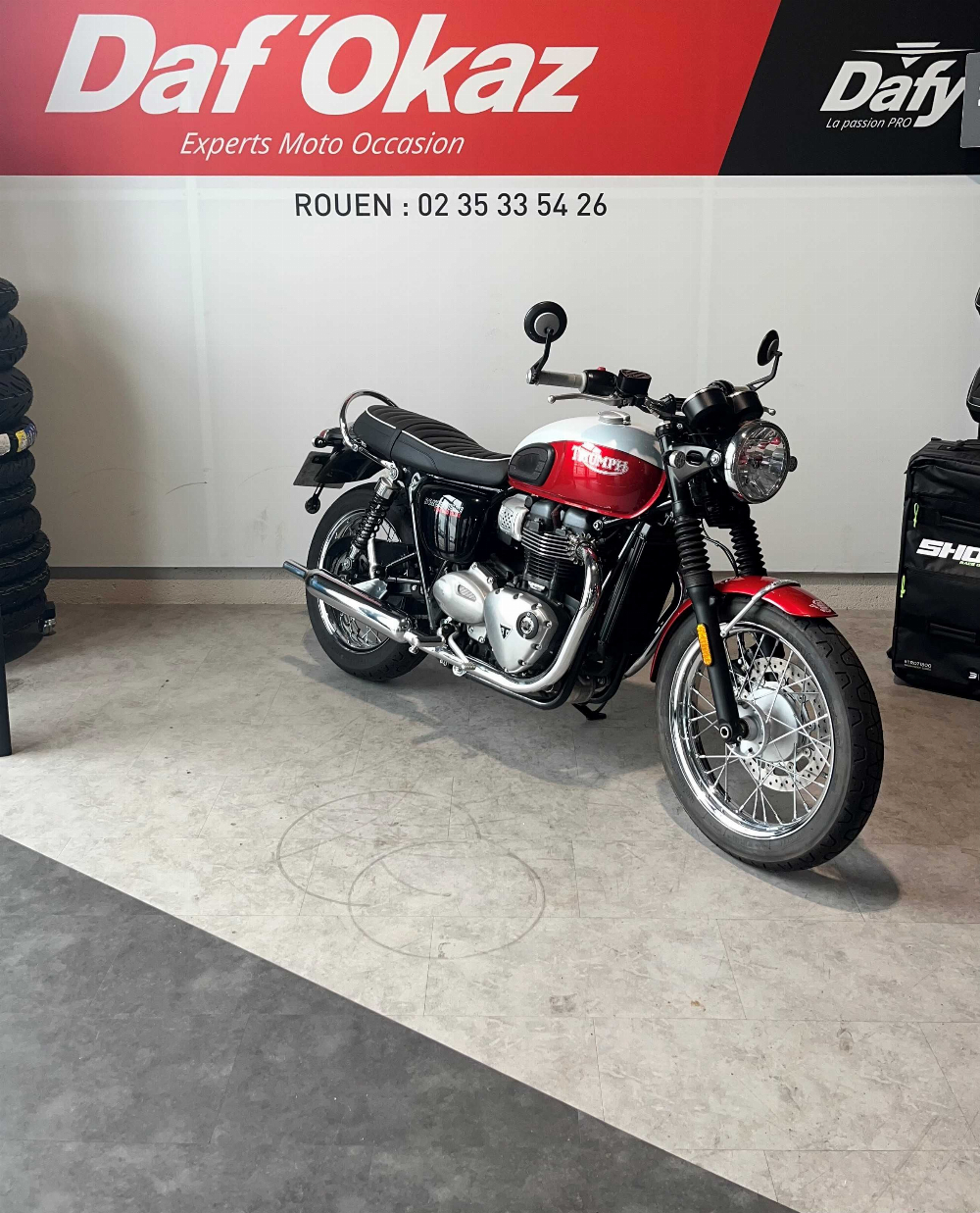 Triumph T100 BUD EKINS 2020 vue 3/4 droite