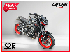 Aperçu Yamaha MT-09 850 ABS 2019 vue 3/4 droite