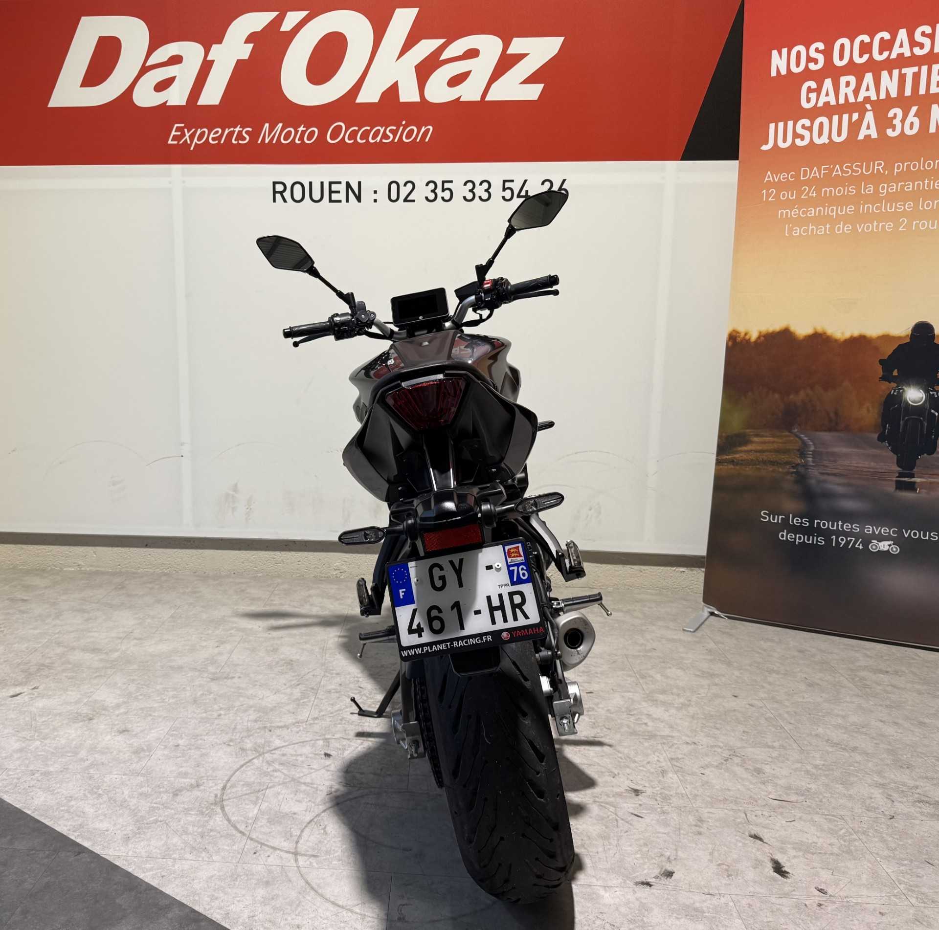 Yamaha MT-07 700 2023 HD vue arrière