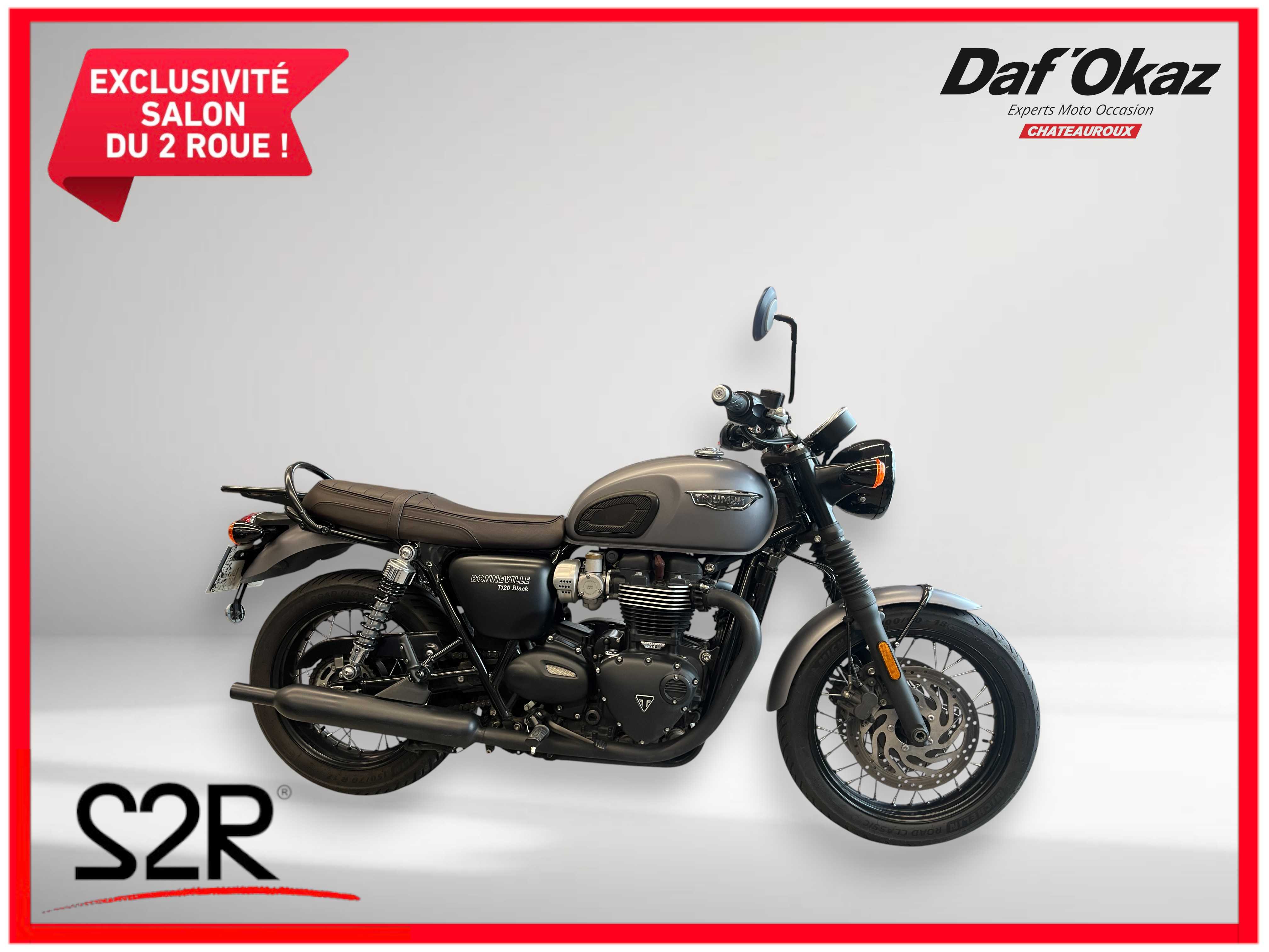 Triumph 1200 Bonneville T120 Black 2018 HD vue avant