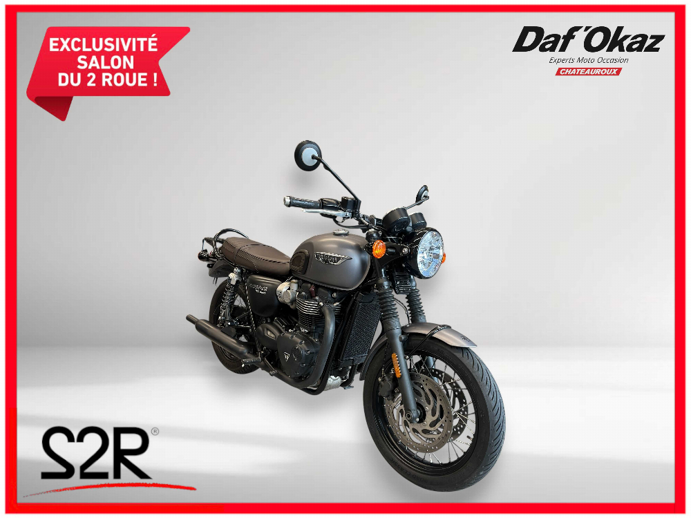 Triumph 1200 Bonneville T120 Black 2018 vue 3/4 droite