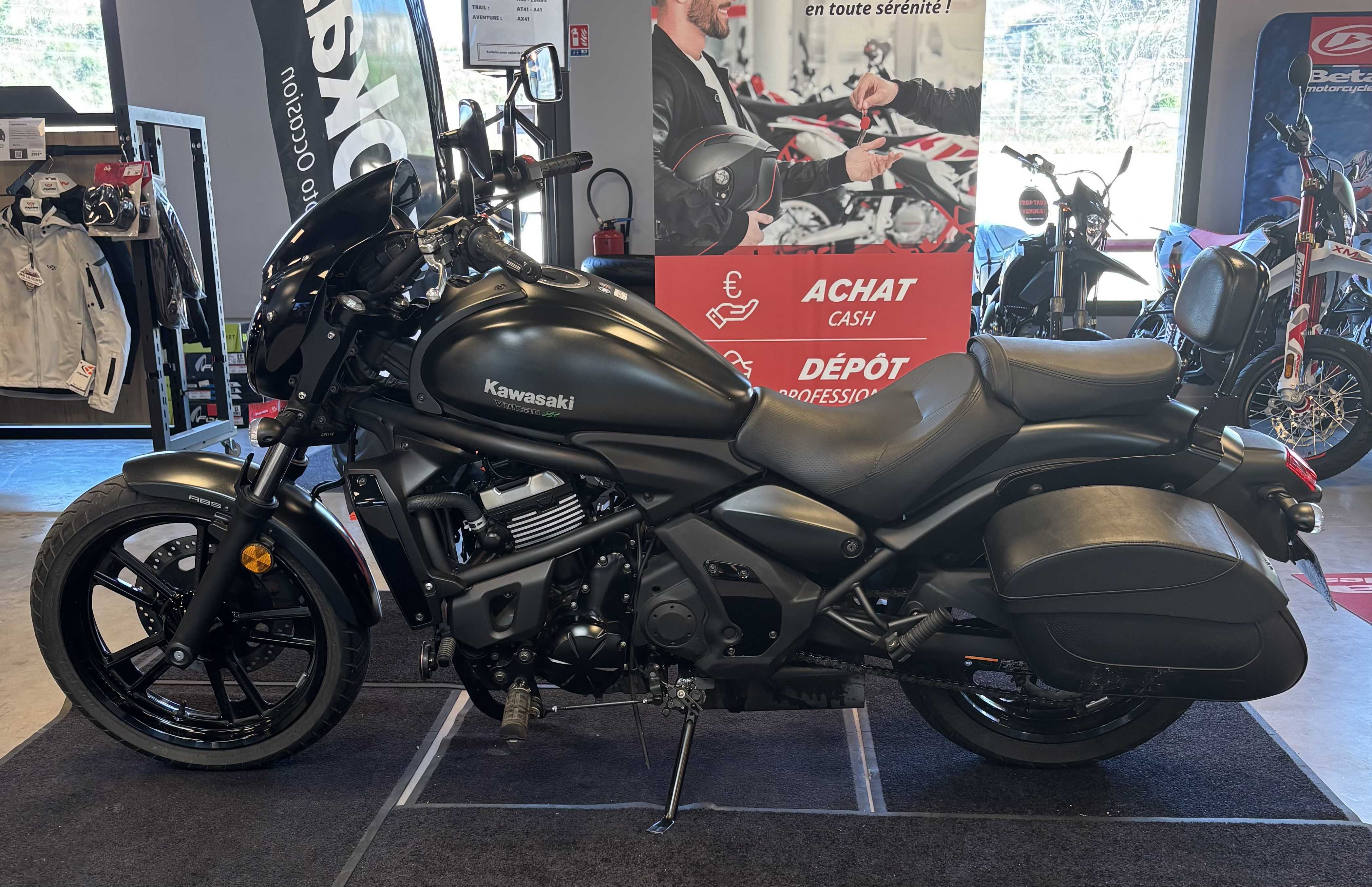 Kawasaki EN 650 Vulcan S ABS 2017 HD vue 3/4 droite