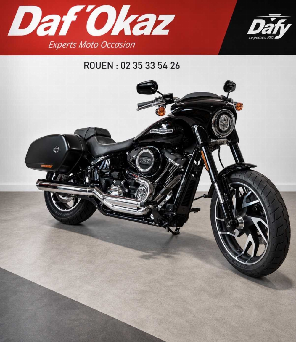 Harley-Davidson FLSB 1750 ABS FLSB Softail Sport Glide 107 A 2019 vue 3/4 droite