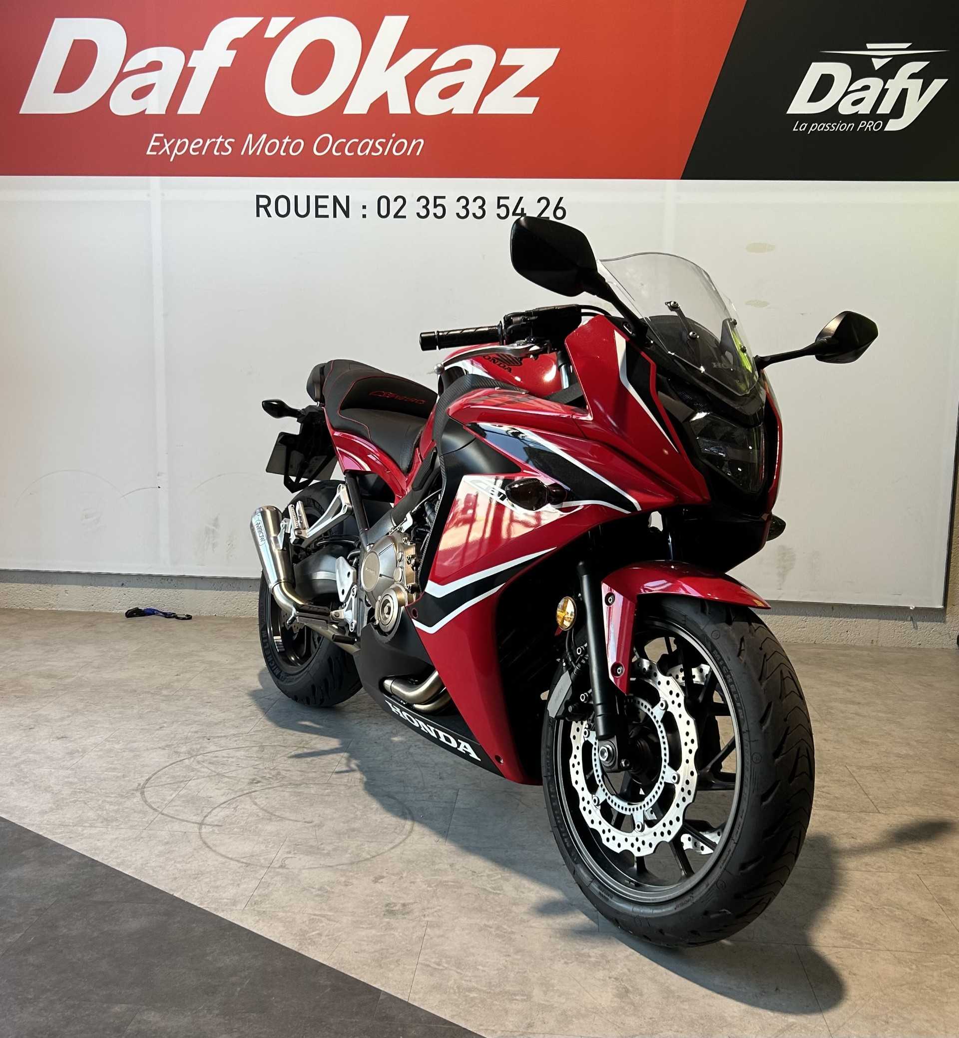 Honda CBR 650 F ABS 2018 HD vue 3/4 droite