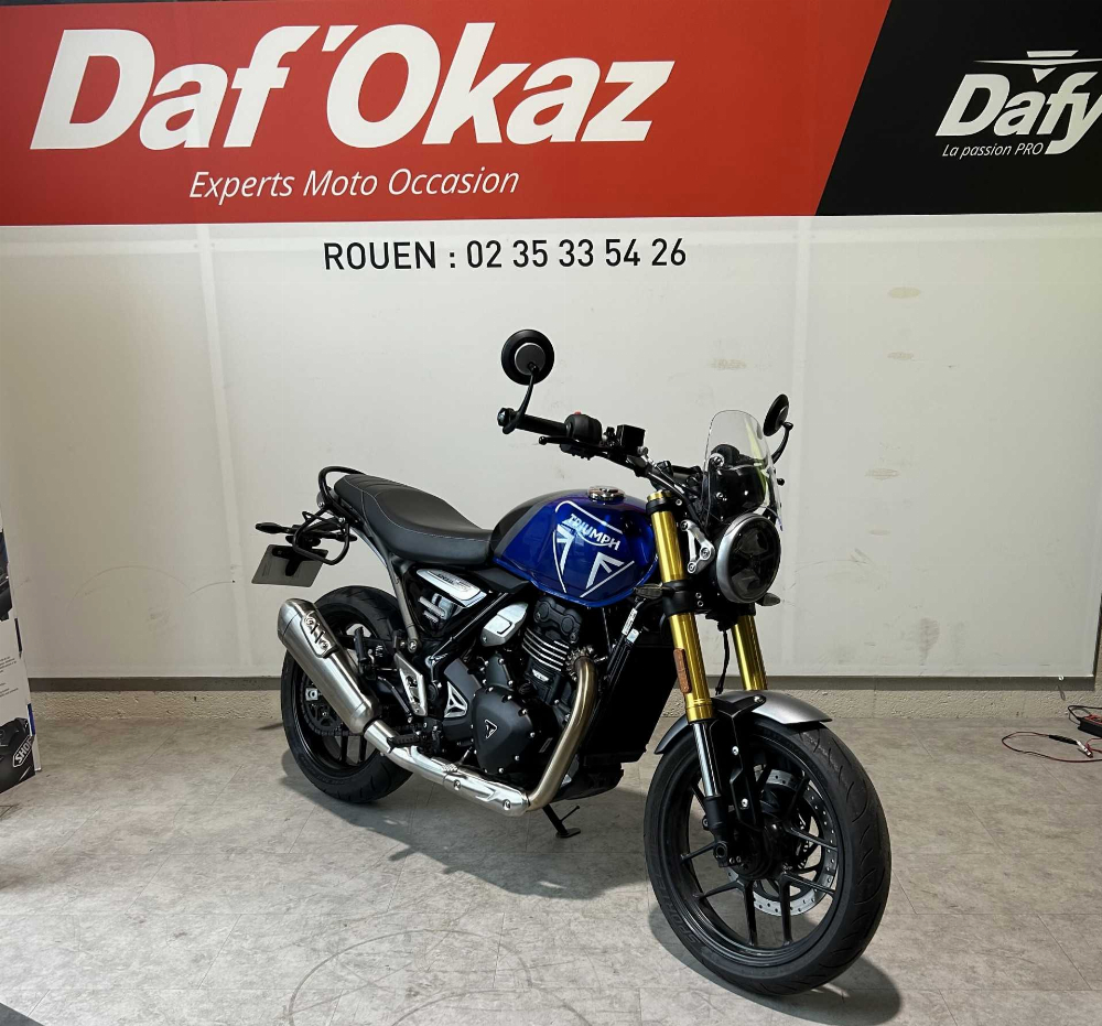 Triumph SPEED 400 2024 vue 3/4 droite